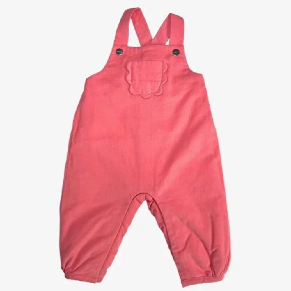 Jacadi – Baby Girl Velvet Overalls 18 Months